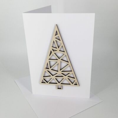 Large Geometric Tree Christmas Card