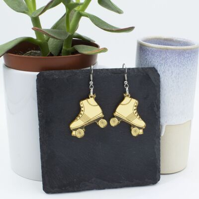 Rollerskate Earrings - Gold