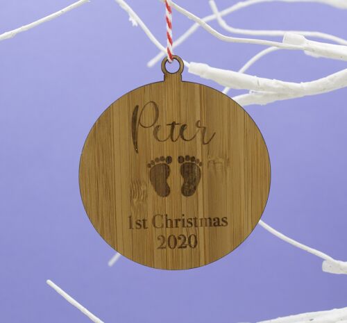 Baby first Christmas, personalised Christmas Decoration