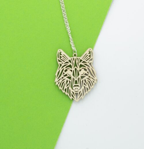 Geometric Animal Necklaces - Wolf