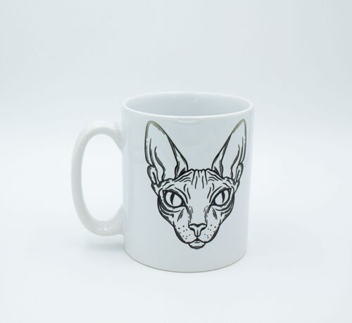 Gothic Sphinx Cat ceramic mug