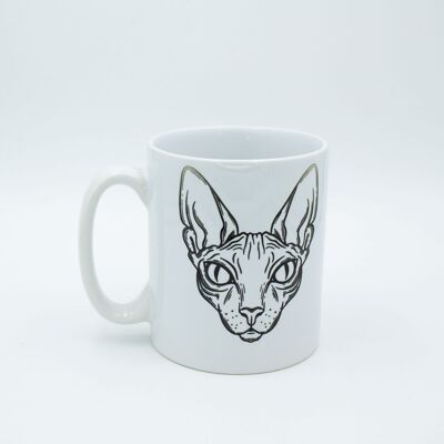 Gothic Sphinx Cat ceramic mug