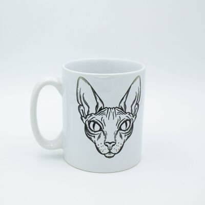 Gothic Sphinx Cat ceramic mug