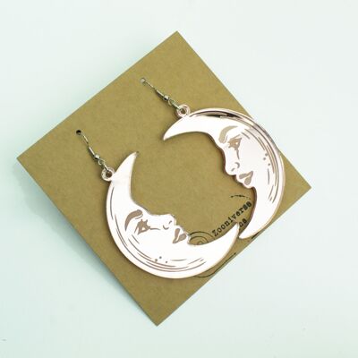 La Lune Earrings - Large, Rose Gold