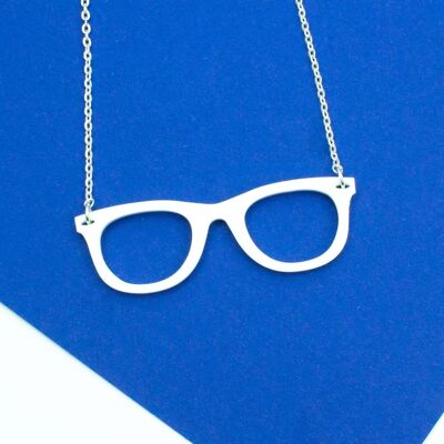 Collar Geek Gafas - Blanco