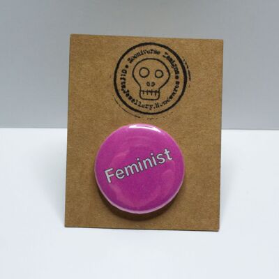 Insignia de botón feminista de 25 mm