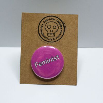 Distintivo a bottone femminista da 25 mm