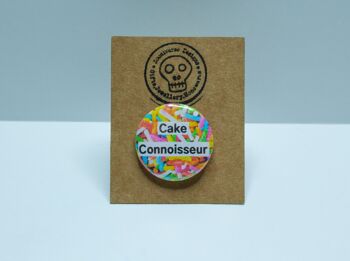 Badge bouton Cake Connoisseur 25 mm