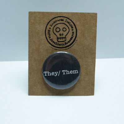 They/ Them 25mm Button Badge