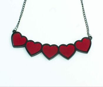 Collier Acrylique Coeur Multiple 3