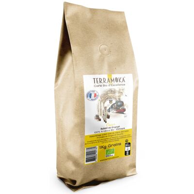 Cafe bio en grains oscar - 1 kg
