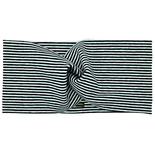 Headband Black White Stripes Jersey
