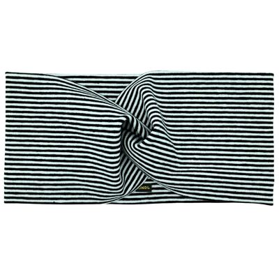 Bandeau Jersey Rayures Noir Blanc