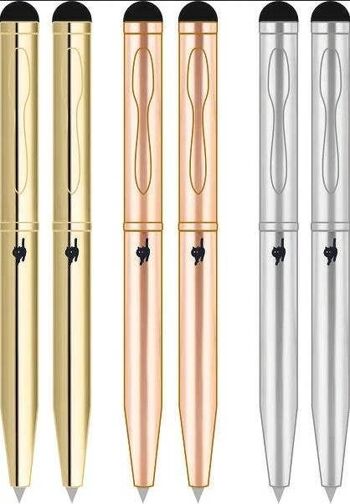 STYLOS COLORÉS AVEC TOUCH POINT - MODÈLE EN MÉTAL 2