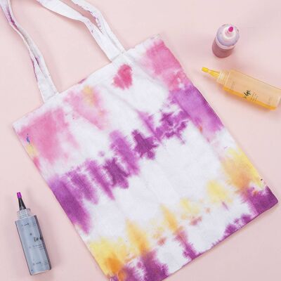 PACK TIE DYE TO PAINT BORSA TOTE 3 COLORI