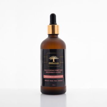 Huile d’argan cosmétique bio à la rose 100ml