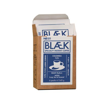 BLÆK Instantkaffee NØ.1 - To-Go-Box - Kolumbien