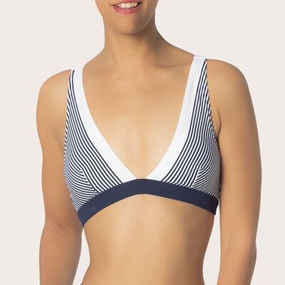 LEZAKA - Strappy Triangle Top - Navy Lezaka