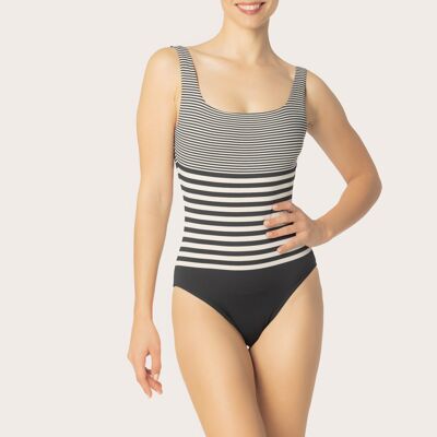 Oketa - Square swimmer one-piece - Black