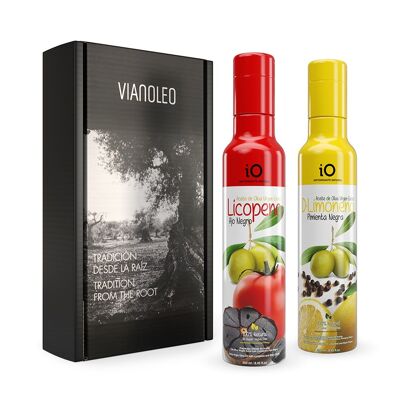 iO Roots EVOO Lycopin mit schwarzem Knoblauch & EVOO D-Limonen mit schwarzem Pfeffer