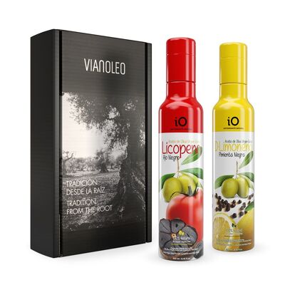 iO Roots EVOO Lycopene with Black Garlic & EVOO D-Limonene with Black Pepper