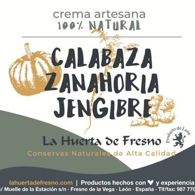 Crema de Calabaza, Zanahoria y Jengibre