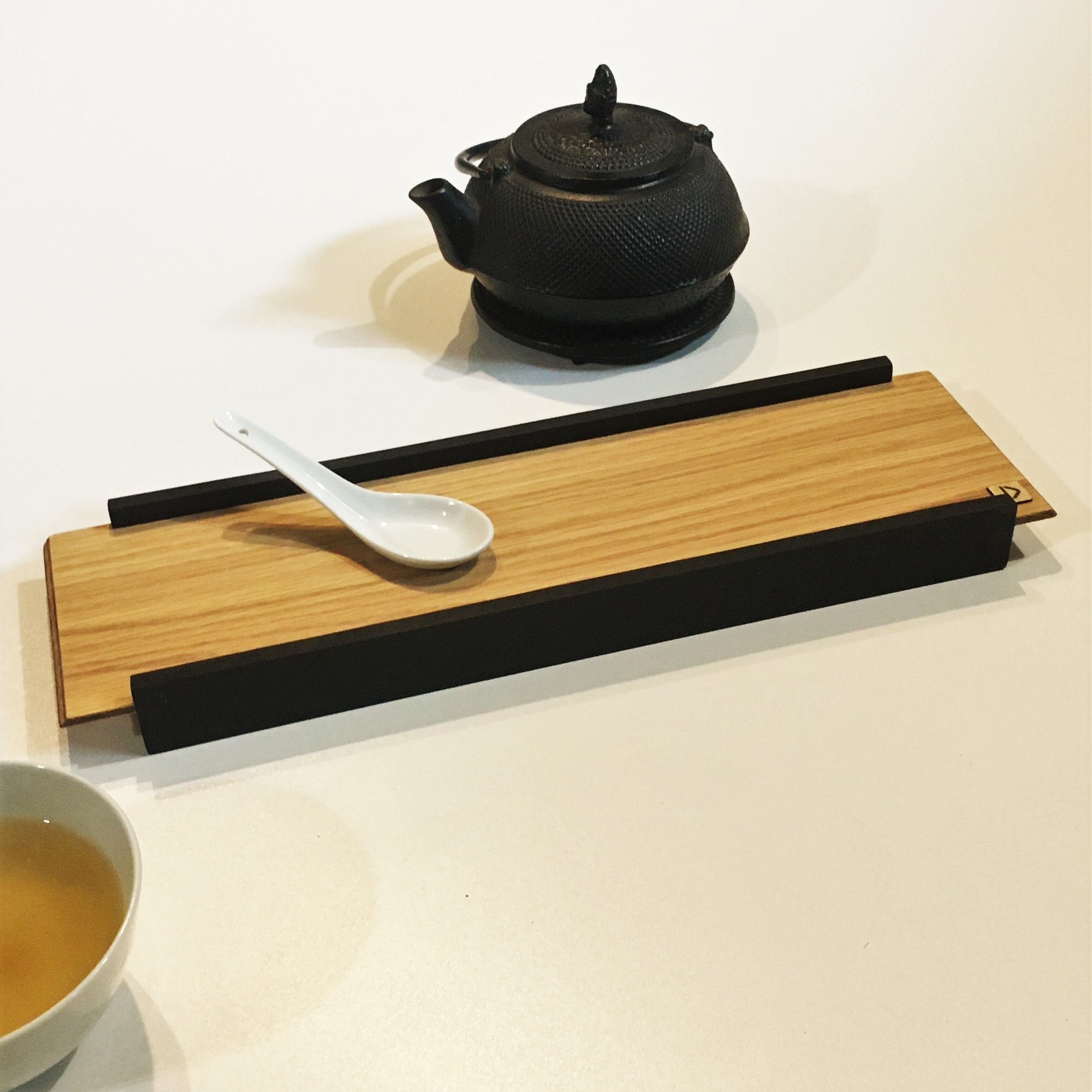 Small wooden presentation tray