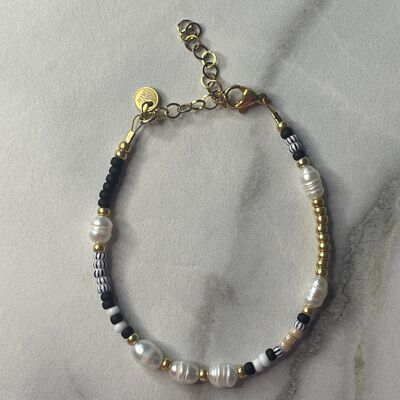 Bracelet Perle NoirBlanc
