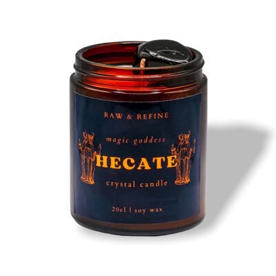 Hecate Crystal Candle - Amber Jar Edition