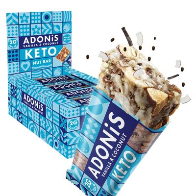 Keto-Riegel Vanille & Kokosnuss (16 x 35g)