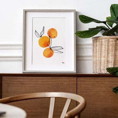 A4 Poster Fruits Clementines