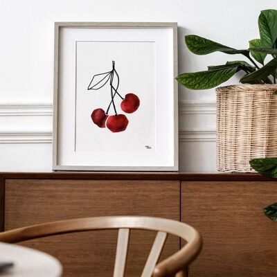 A4 Fruit Poster - Cherry