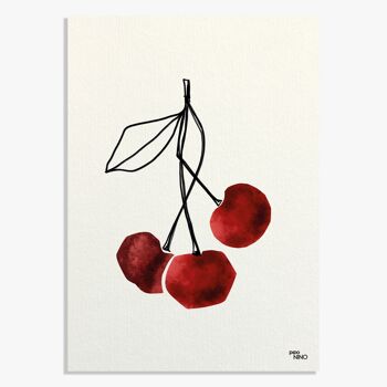 Affiche A4 Fruit - Cerise 2