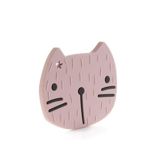 Pippa the Cat Teether Dusty Mauve