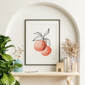 Affiche A4 Fruit - Pêche 1