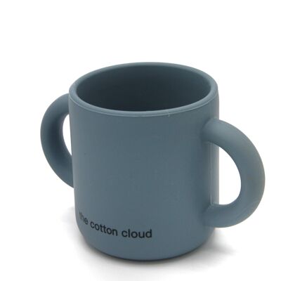 Silicone Baby Cup  with handles Smokey Blue