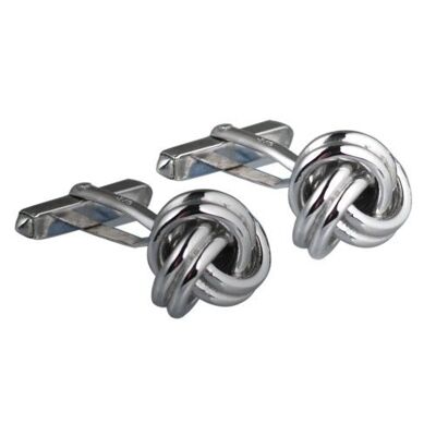 9ct white 13mm Woolmark swivel Cufflinks