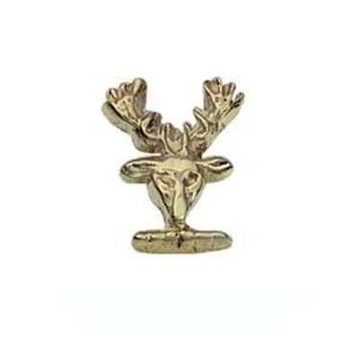 9ct 10x8mm embossed Stags head Tietack