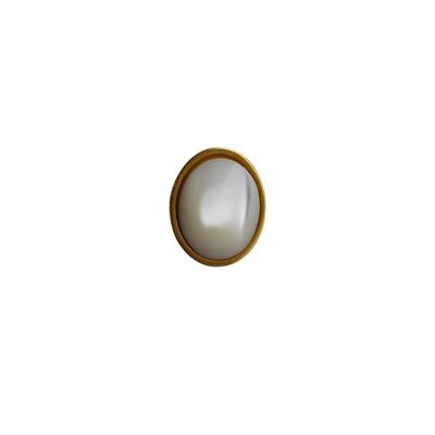 GP 12x10mm oval Mother of Pearl Tie Tack