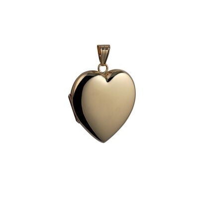 9ct 30x28mm plain heart Locket