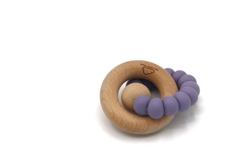 Round Lila Silicone Baby Teether