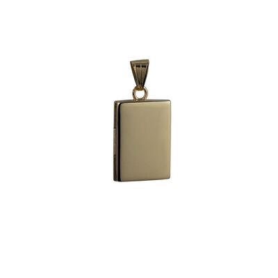 9ct 22x15mm plain flat rectangular Locket