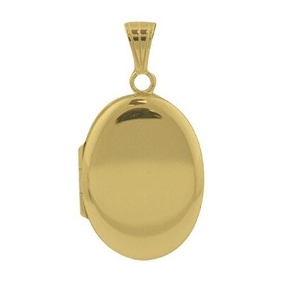 18ct 27x20mm plain oval Locket