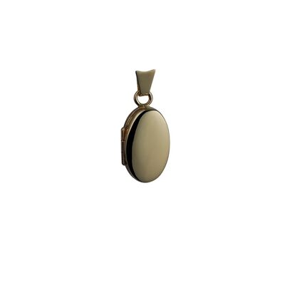 9ct 18x11mm plain oval Locket