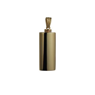 9ct 33x13x10mm handmade plain oval Memorial Cylinder