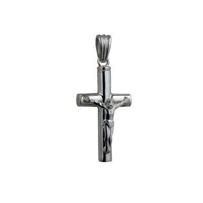Silver 32x18x4mm handmade Memorial Crucifix Cross