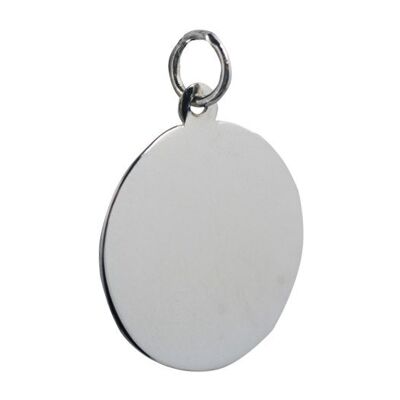 9ct white 19mm plain round Disc