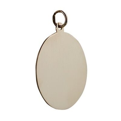 9ct 26x21mm plain oval Disc