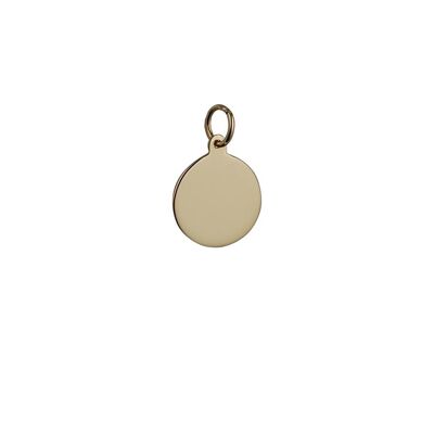 9ct 13mm round plain Disc