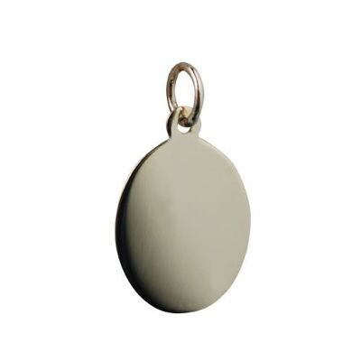 9ct 17x14mm plain oval disc